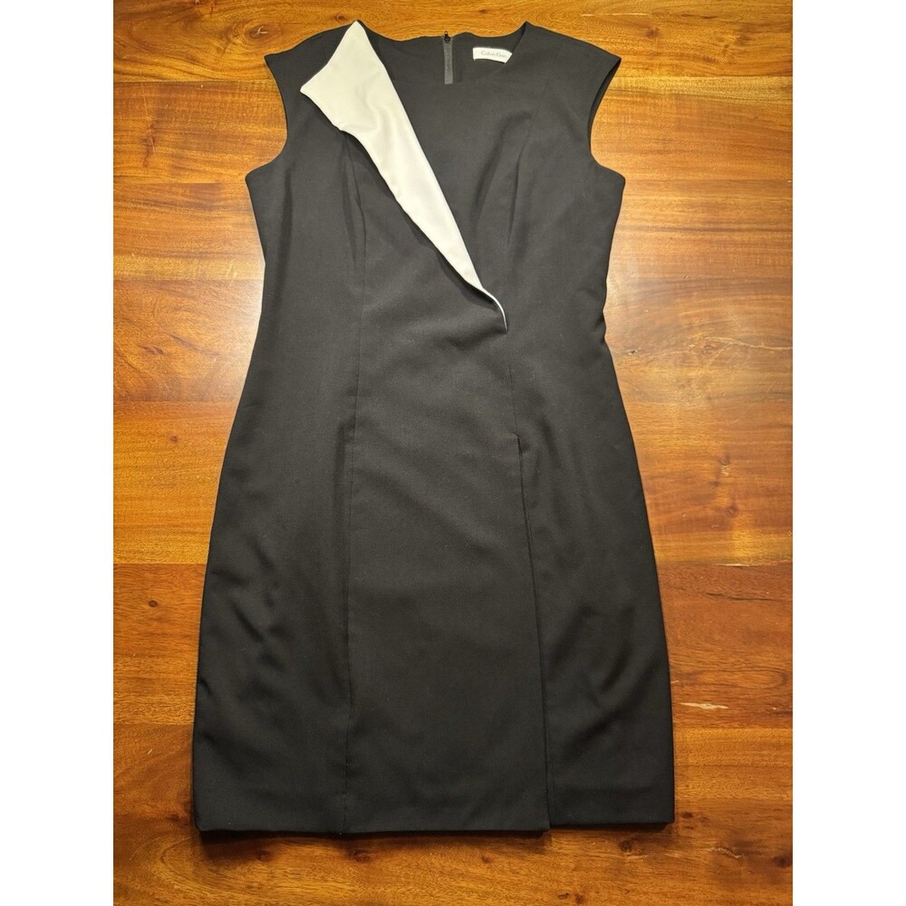 Calvin Klein Women’s Black Sleeveless Career Office Sheeth Dress Sz 8
